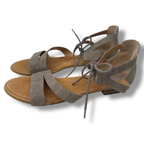 Born Women's Casma Gray Leather Sandal 10 - Picture 1 of 12